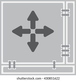 Web line icon. Arrows (left, right, up, down)