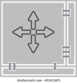 Web line icon. Arrows (left, right, up, down)