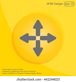 Web line icon. Arrows (left, right, up, down)