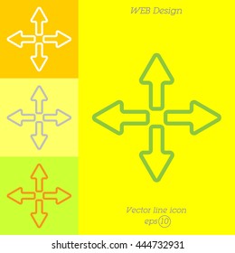 Web line icon. Arrows (left, right, up, down)