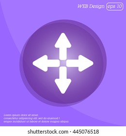 Web line icon. Arrows (left, right, up, down)