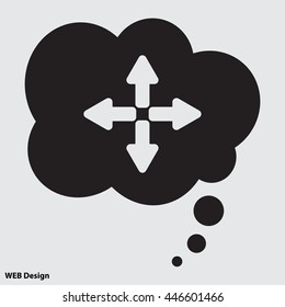 Web line icon. Arrows (left, right, up, down)