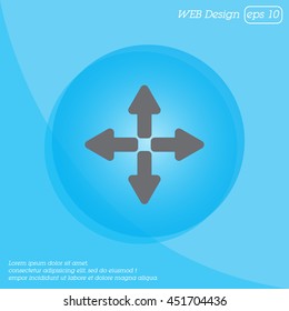 Web line icon. Arrows (left, right, up, down)