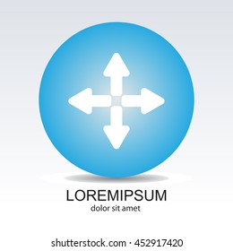 Web line icon. Arrows (left, right, up, down)