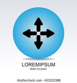 Web line icon. Arrows (left, right, up, down)