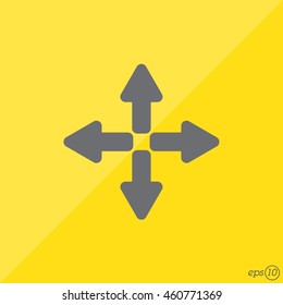 Web line icon. Arrows (left, right, up, down)