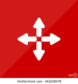 Web line icon. Arrows (left, right, up, down)