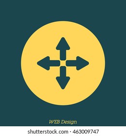 Web line icon. Arrows (left, right, up, down)