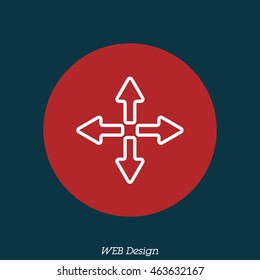Web line icon. Arrows (left, right, up, down)