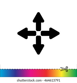 Web line icon. Arrows (left, right, up, down)
