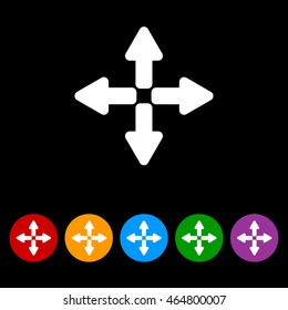 Web line icon. Arrows (left, right, up, down)