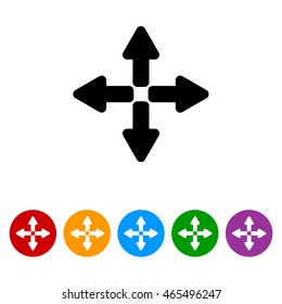 Web line icon. Arrows (left, right, up, down)