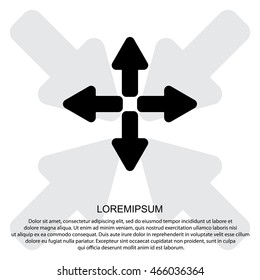 Web line icon. Arrows (left, right, up, down)