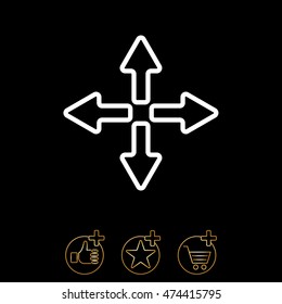Web line icon. Arrows (left, right, up, down)