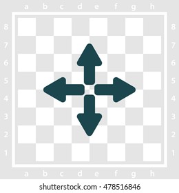 Web line icon. Arrows (left, right, up, down)
