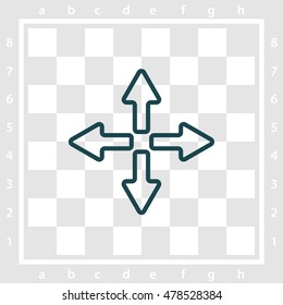 Web line icon. Arrows (left, right, up, down)