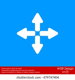 Web line icon. Arrows (left, right, up, down)