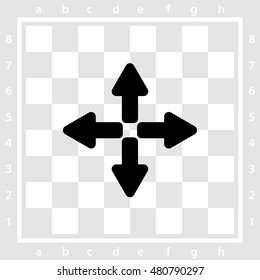 Web line icon. Arrows (left, right, up, down)