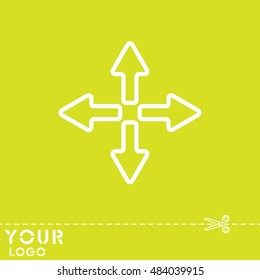 Web line icon. Arrows (left, right, up, down)