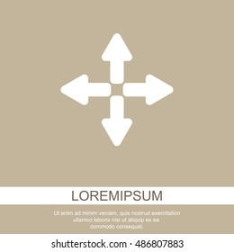 Web line icon. Arrows (left, right, up, down)