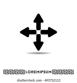 Web line icon. Arrows (left, right, up, down)