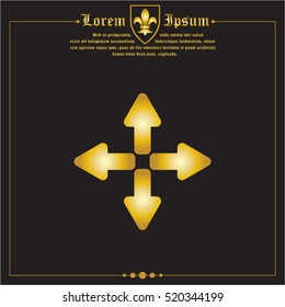 Web line icon. Arrows (left, right, up, down)