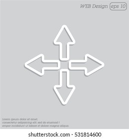 Web line icon. Arrows (left, right, up, down)