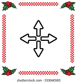 Web line icon. Arrows (left, right, up, down)