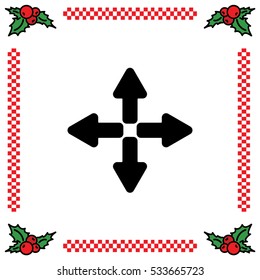 Web line icon. Arrows (left, right, up, down)