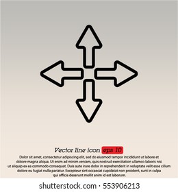 Web line icon. Arrows (left, right, up, down)