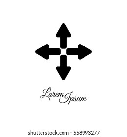 Web line icon. Arrows (left, right, up, down)