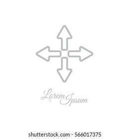 Web line icon. Arrows (left, right, up, down)