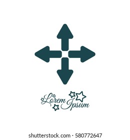 Web line icon. Arrows (left, right, up, down)