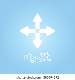 Web line icon. Arrows (left, right, up, down)
