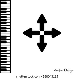 Web line icon. Arrows (left, right, up, down)