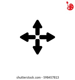 Web line icon. Arrows (left, right, up, down)