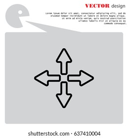 Web line icon. Arrows (left, right, up, down)