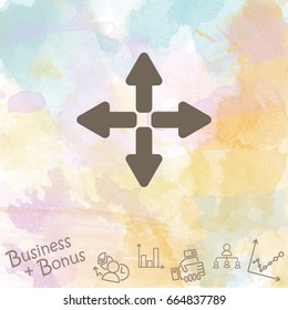 Web line icon. Arrows (left, right, up, down)