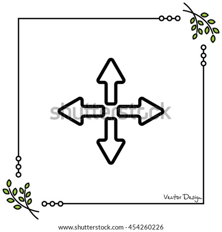 Web line icon. Arrows (left, right, up, down)