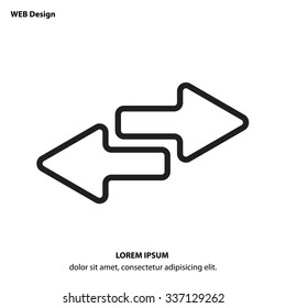 Web line icon - Arrows right - left