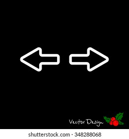 Web line icon. Arrows right - left