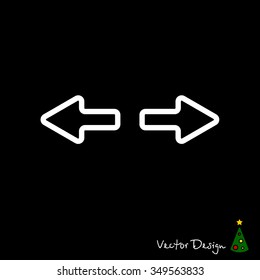 Web line icon. Arrows right - left