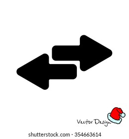 Web line icon. Arrows right - left