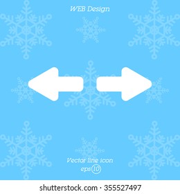 Web line icon. Arrows right - left