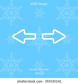 Web line icon. Arrows right - left