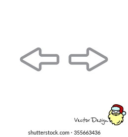 Web line icon. Arrows right - left