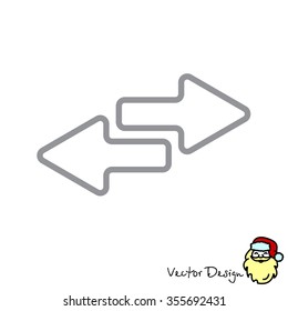 Web line icon. Arrows right - left