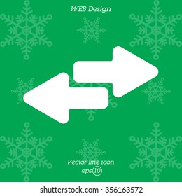 Web line icon. Arrows right - left