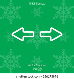 Web line icon. Arrows right - left