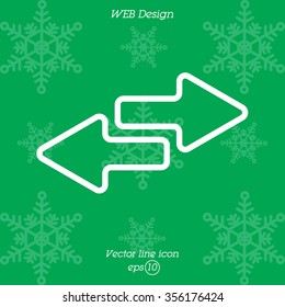 Web line icon. Arrows right - left